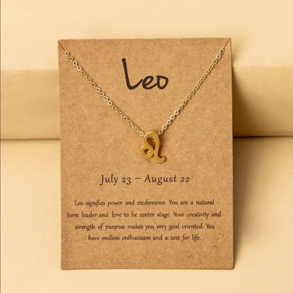 3/$25🎉 Bold Spirit: Leo Zodiac Sign Charm Pendant Necklace in Gold Tone - Picture 6 of 6